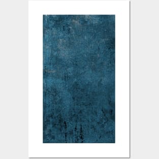 Rustic Grunge Blue Leather Look Posters and Art